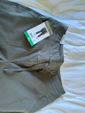 Olive Green Active Drawstring Pants